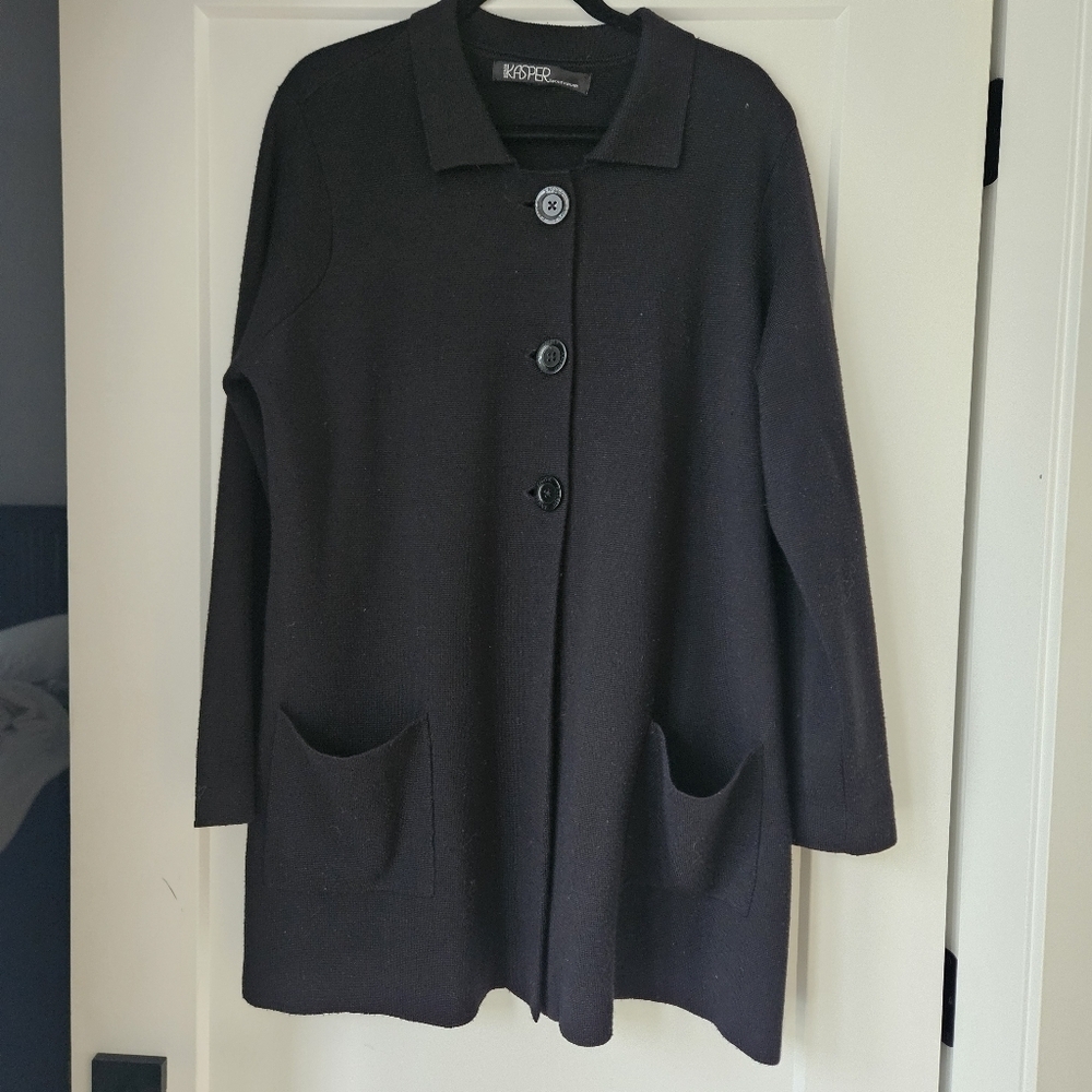 Kasper Women's Black Cardigan Sweater